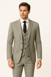 Men's light gray 3 piece